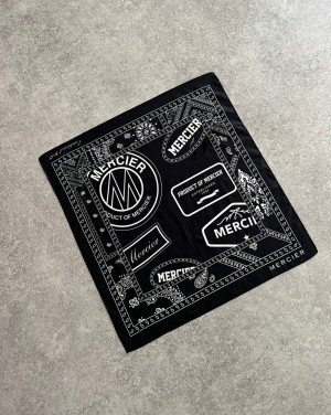 Accesorii Mercier Badge Paisley Bandana Barbati Negrii | CG11-342