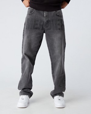 Denim Mercier Marseille Baggy Jeans Barbati Charcoal | ZL87-291