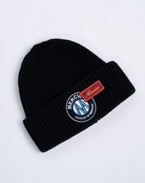 Headwear Mercier OG Badge Cu Nervuri Beanie Barbati Negrii | CL17-803
