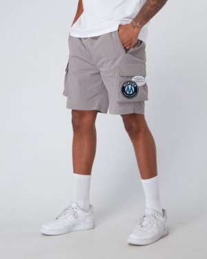 Pantaloni Scurti Mercier OG Badge Cargo Barbati Gri | SX01-286