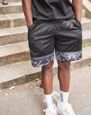 Pantaloni Scurti Mercier Signature Mesh Barbati Negrii Gri | KV58-564