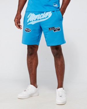 Pantaloni Scurti Mercier Teams Badge Barbati Albastri | BI28-151