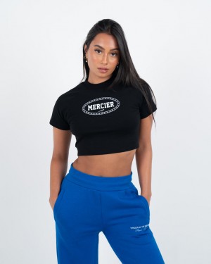 Topuri Mercier Maison Crop T-shirt Dama Negrii | SO31-853