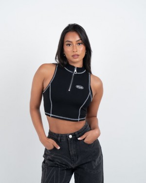Topuri Mercier Maison Zip Vest Dama Negrii | EC84-222