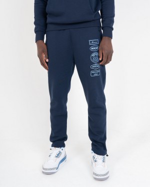 Treninguri Mercier 2.0 Badge Joggeri Barbati Bleumarin Albastri | QO76-086