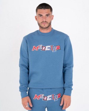 Treninguri Mercier Anonymous Crewneck Barbati Albastri | EO62-060