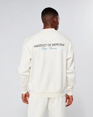 Treninguri Mercier Product Of Crewneck Barbati Albi | GH23-843