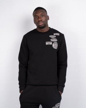 Treninguri Mercier Tonal Badge Crewneck Barbati Negrii | WC80-092