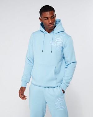 Treninguri Mercier Tonal Badge Hoodie Barbati Albastri | AM29-087