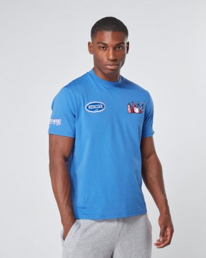 Tricouri Mercier Empire T-shirt Barbati Albastri Rosii | JO81-795
