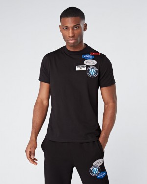 Tricouri Mercier Original Badge Barbati Negrii | RS04-263