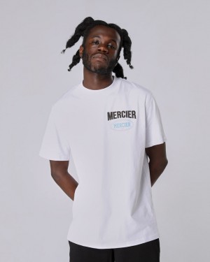 Tricouri Mercier Santa Monica Barbati Albi | ZV80-948