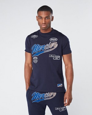 Tricouri Mercier Teams Barbati Bleumarin | TM69-087