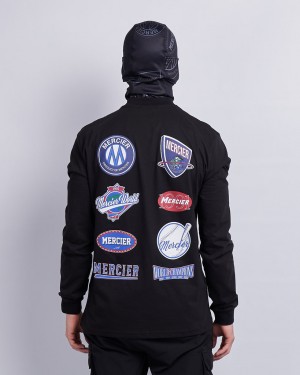 Tricouri Mercier The Series Longsleeve Barbati Negrii | LO44-229