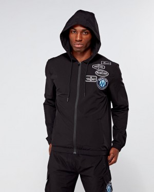 Windbreaker Mercier Monochrome V2 Badge Barbati Negrii | NR04-715