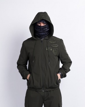 Windbreaker Mercier OG Badge Tonal Barbati Kaki | QO21-098