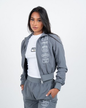 Îmbrăcăminte Exterioară Mercier 2.0 Cropped Jacket Dama Gri | UO62-991