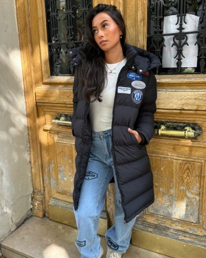 Îmbrăcăminte Exterioară Mercier Longline OG Badge Jacket Dama Negrii | UO66-207