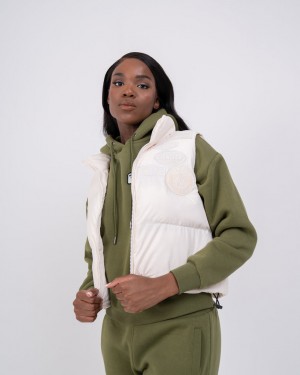 Îmbrăcăminte Exterioară Mercier Tonal Badge Gilet Dama Bej | SC72-355